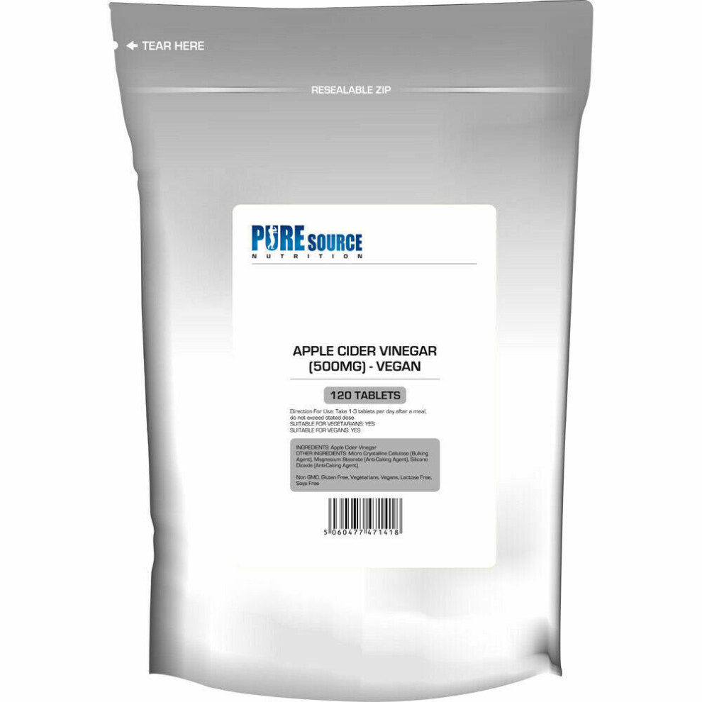(120 Tablets) Vegan Apple Cider Vinegar Tablets UK Made PSN
