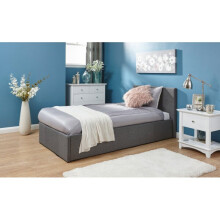 End Lift Ottoman Storage 90 cm Single Bed Frame Only - 3FT Single