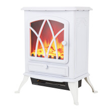 Warmlite WL46018W 2KW Electric Freestanding Stove Fire LED Flame Effect, White