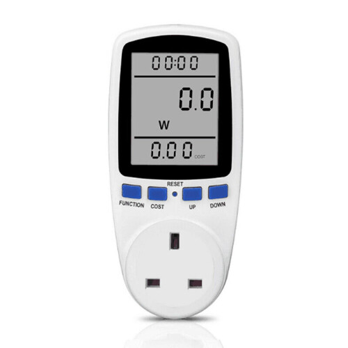 Smart Socket Time/Watt/Cost Display Overload Protection Save Energy Power Meter 1