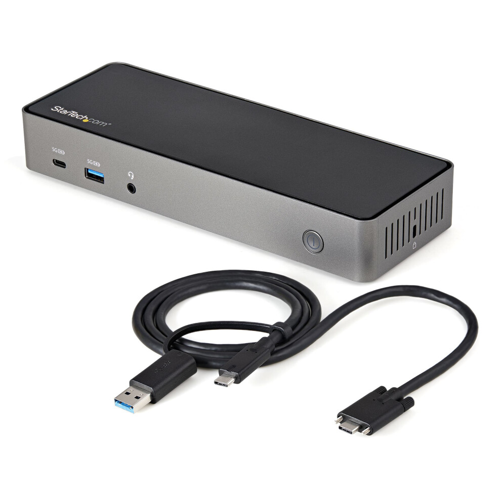 USB-C & USB-A Dock Hybrid Universal Triple Monitor Laptop Docking Station DisplayPort & HDMI 4K 60Hz 85W Power Delivery, 6xUSB Hub, GbE, Audio 10Gbps
