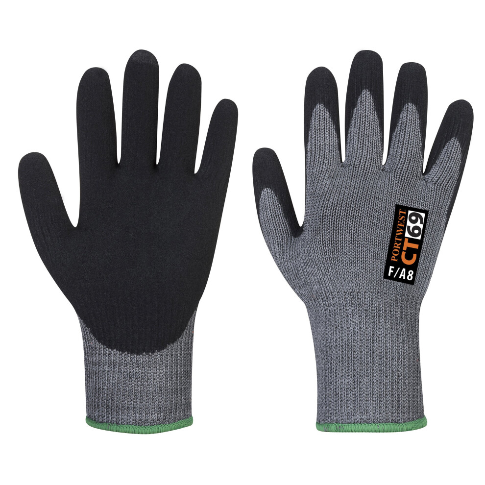 (L, Grey) Portwest - CT AHR+ Foam Nitrile Cut Resist Glove (1 Pair Pack)