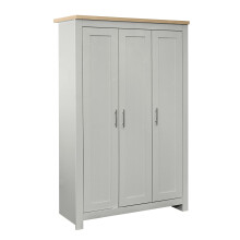 Birlea Highgate 3 Door Wardrobe - Grey & Oak - Farmhouse Style