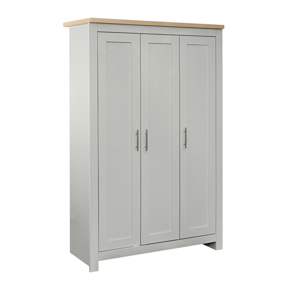 Birlea Highgate 3 Door Wardrobe - Grey & Oak - Farmhouse Style