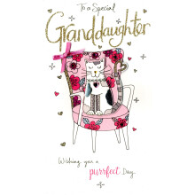 Special Granddaughter Birthday Greeting Card - Hand-Finished Champagne Range 14x24cm (5.03453E+12)