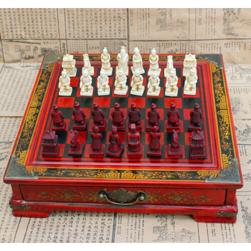 Antique Chinese Terra Cotta Warriors Chess Set 2