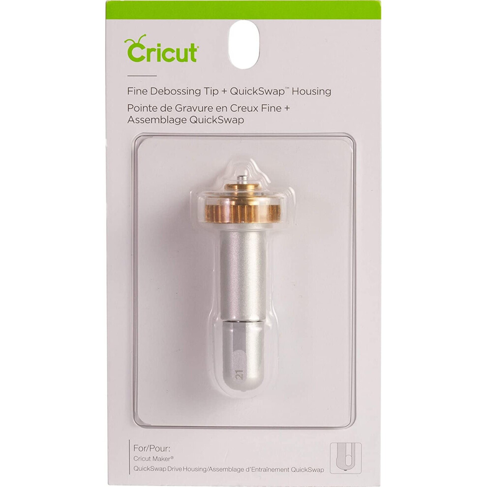 Cricut Fine Debossing Tip + QuickSwap Housing, Multicolour, Blade