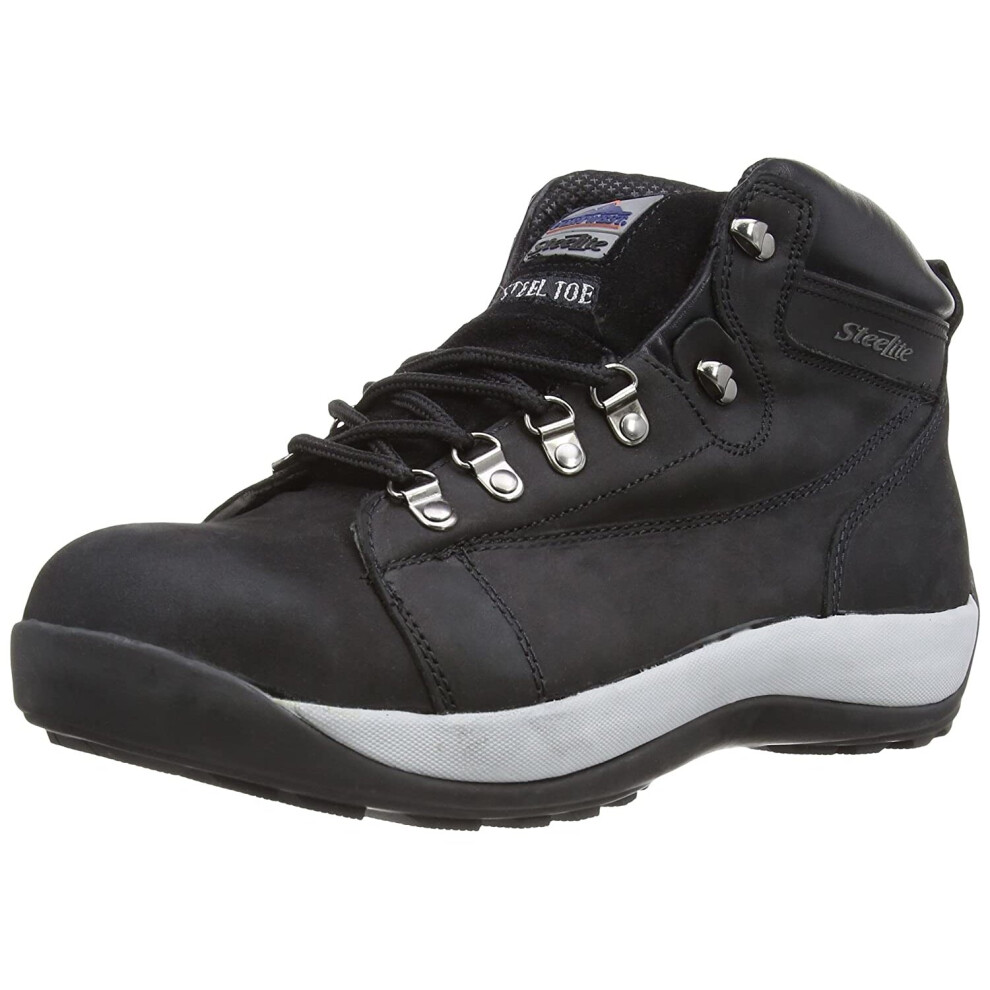 Portwest Mens Steelite Mid Cut Nubuck SB Safety Shoes FW31 Black 9 UK, 43 EU - EN safety certified
