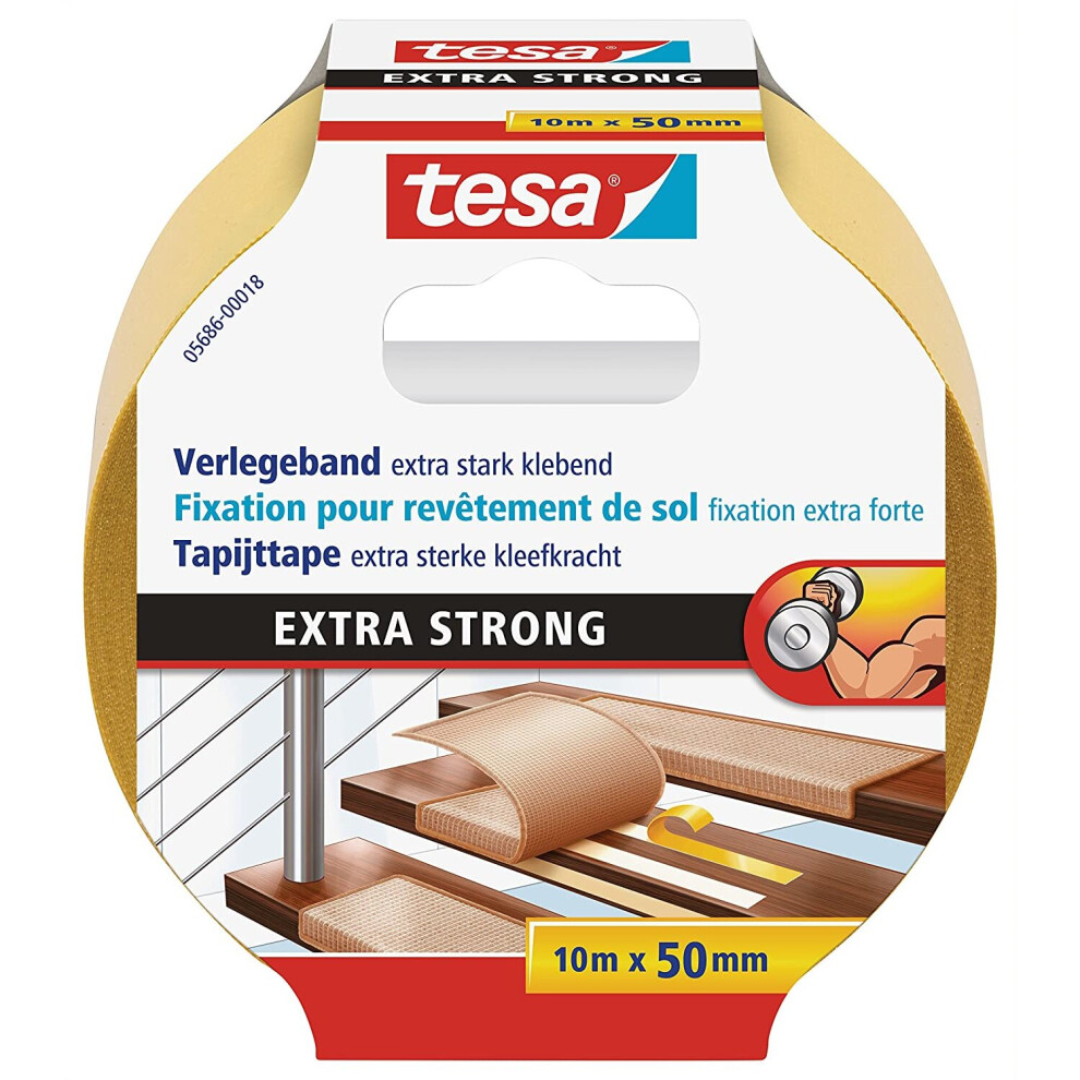 Tesa Flooring Tape Extra Strong Hold, 10M X 50Mm 05686-00018-11