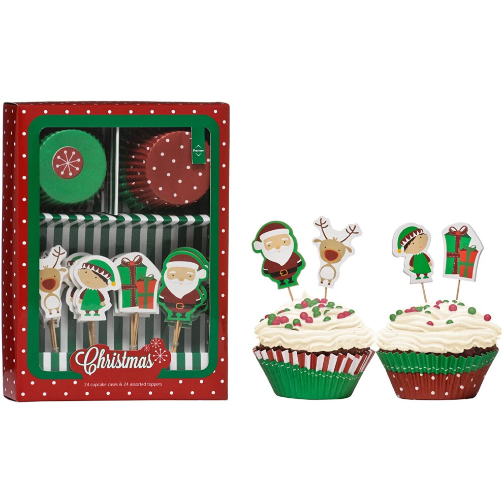 Premier Housewares Rocket Cupcake Cases and Toppers 48-Pieces Cake Cases Muffin Cases Reusable Cupcake Cases Cake Cases Cupcake Mini Muffin Cases