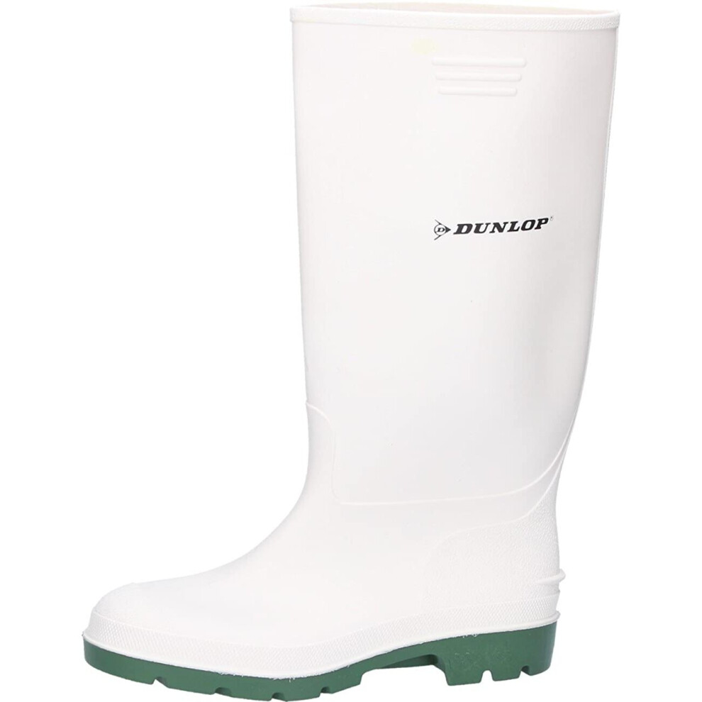 Dunlop Protective Footwear Pricemastor, Unisex Adultsâ Wellington Boots, White/Green, Size 8 UK (42 EU)
