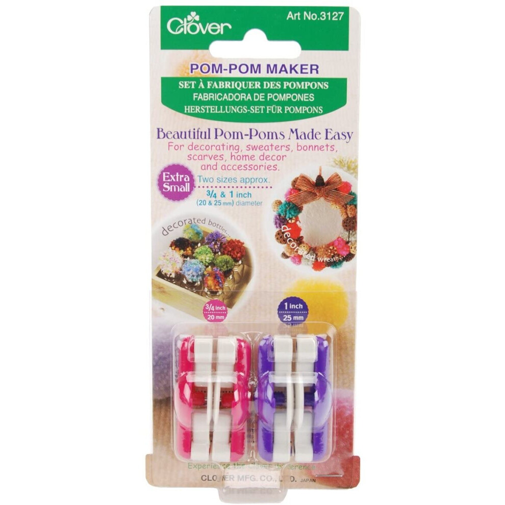 Clover Pom Maker: Extra Small, Other, Cerise/Purple/Off White