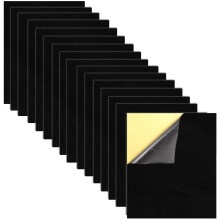 Adhesive Felt Sheets, 20 Pcs Self-Adhesive Water Resistant Velet Fabric Stickers, Black Sheet A4 Size for Art and Craft Making