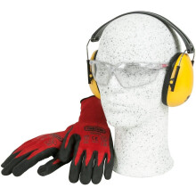 Oregon 572870 Gloves, Earmuff and Glasses Safety Kit