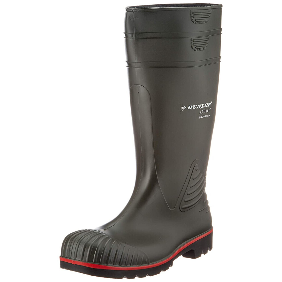 Dunlop Protective Footwear Dunlop Acifort Heavy Duty A442631, Rubber Boots Unisex Adults, Green (Green), 9 UK