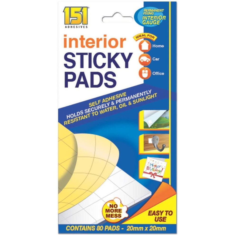 Double Sided Sticky Pads (20Mm X 20Mm 80Pc) 5746145070397