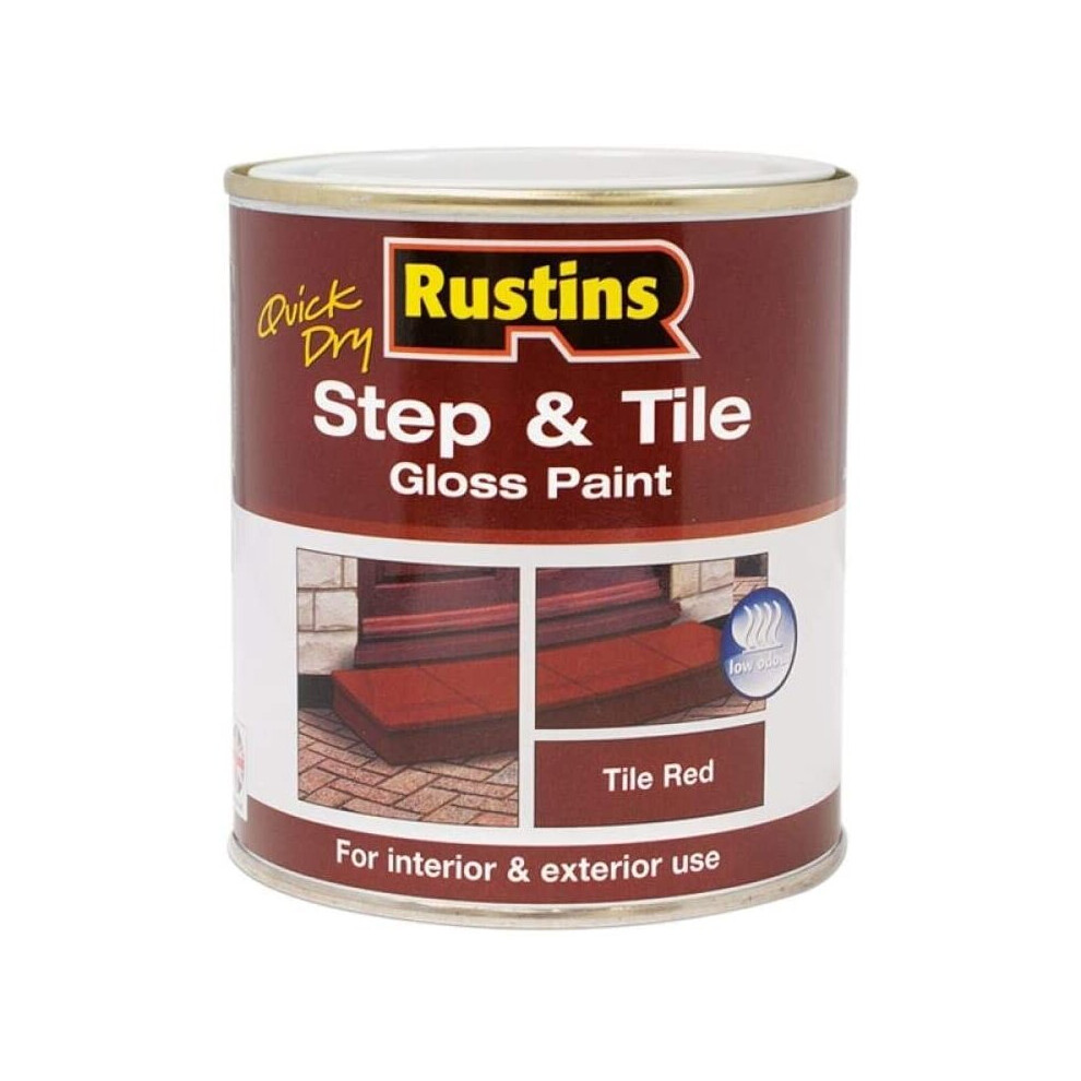 Rustins STRDW500 Quick Dry Step & Tile Red 500ml