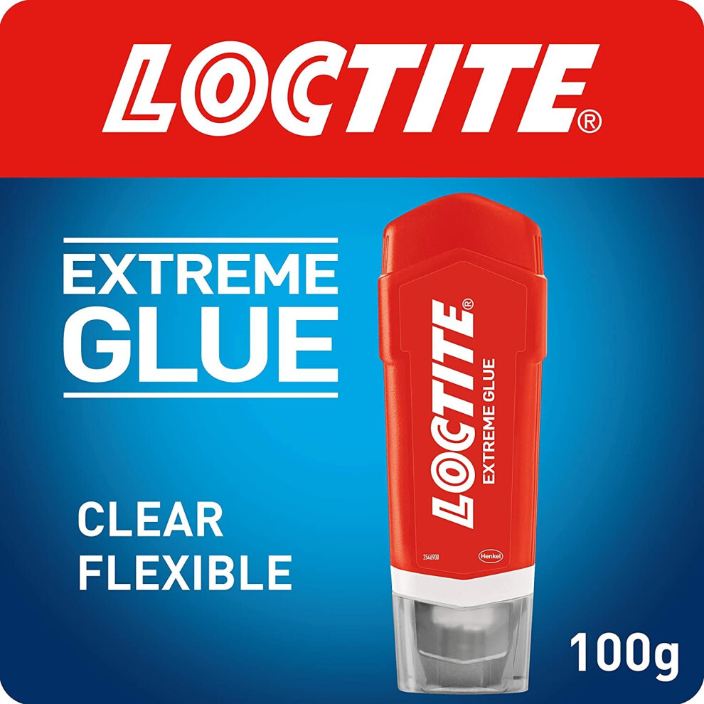 Loctite Extreme Glue Gel, All-Purpose Clear Glue, Fast-Acting Clear Glue for Wood, Metal, Stone, Glass, and Rubber, Transparent, 1 x 100 g