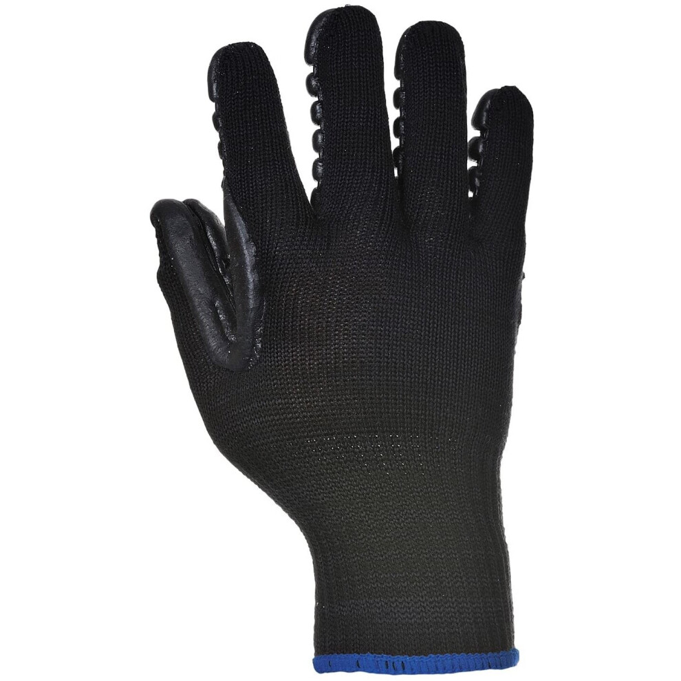 Portwest A790BKRL Anti Vibration Glove, Regular, Size: Large, Black