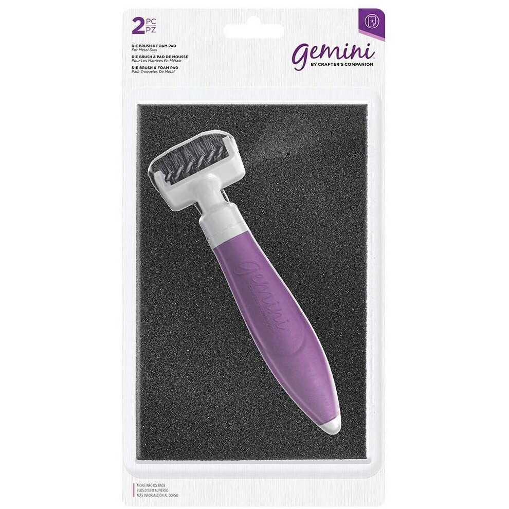 Crafter's Companion Gemini Easy Grip Crafting Die Brush Tool & Foam Pad, Paper, Multi, One Size