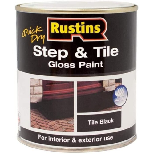 Rustins Rustins STBLW250 Quick Dry Step & Tile Black 250ml