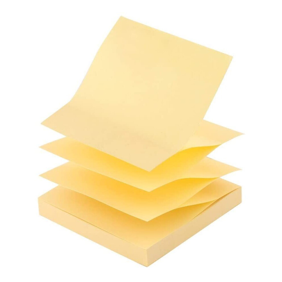D.RECT Zig-Zag Adhesive Notes 75 x 75 mm Yellow-image-OPC-P6Z2P7B-NEW
