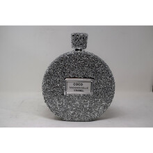 Silver Gift |round travel pocket chanel perfume bottle ornament| Wedding Anniversary, Birthday Present, Home Decor