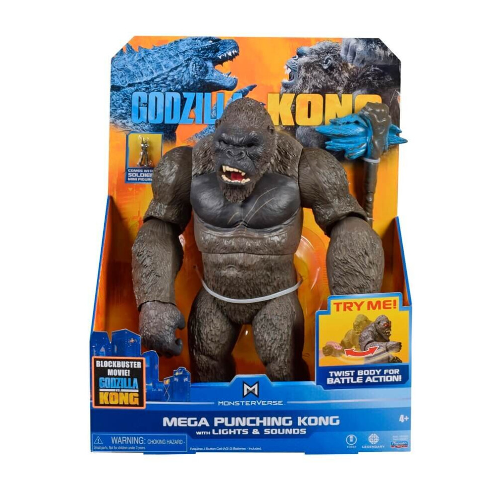 Monsterverse Godzilla vs Kong 13" Mega Figure Mega Kong with lights & sounds