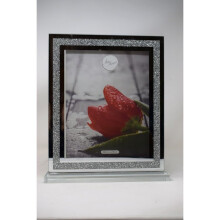 Silver   Bling a4 wall gallery photo frame stand for living room office home bathroom decoration ornament| Wedding Anniversary, Birthday Present Gift