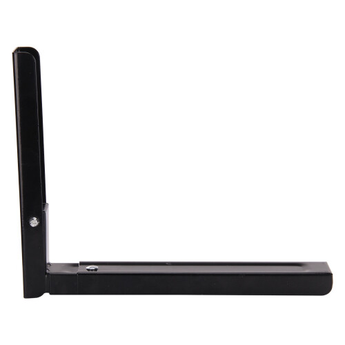 2x Black Microwave Wall Holder Brackets With Extendable Arms 40kg load 2