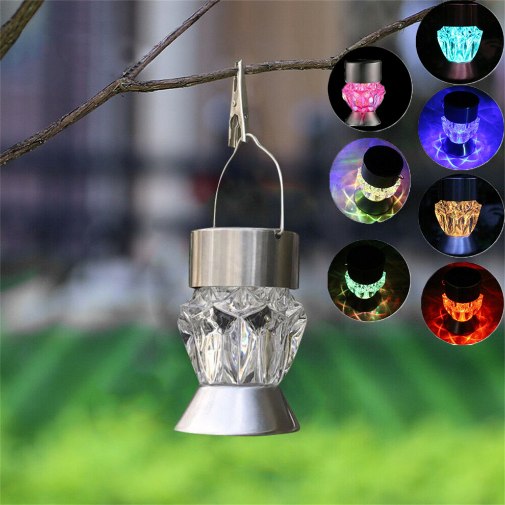 LED Solar Hang Pendant Lights Colorful Outdoor Garden Yard Path Chandelier Lamps