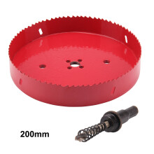 200mm Metal M42 HSS Hole Saw Cutter Drill Bit For Wood Plaster Board