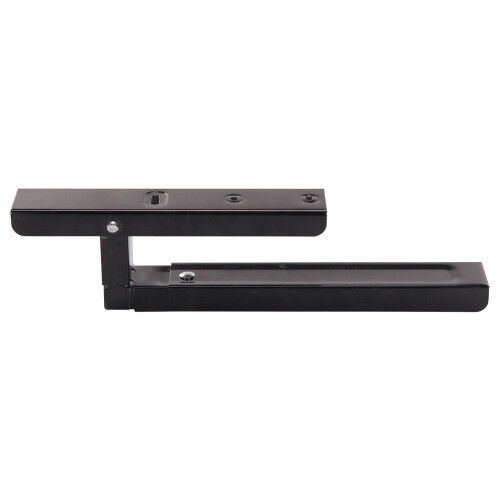 2x Black Microwave Wall Holder Brackets With Extendable Arms 40kg load 1