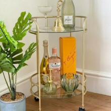 Drinks Trolley With Glass Shelves