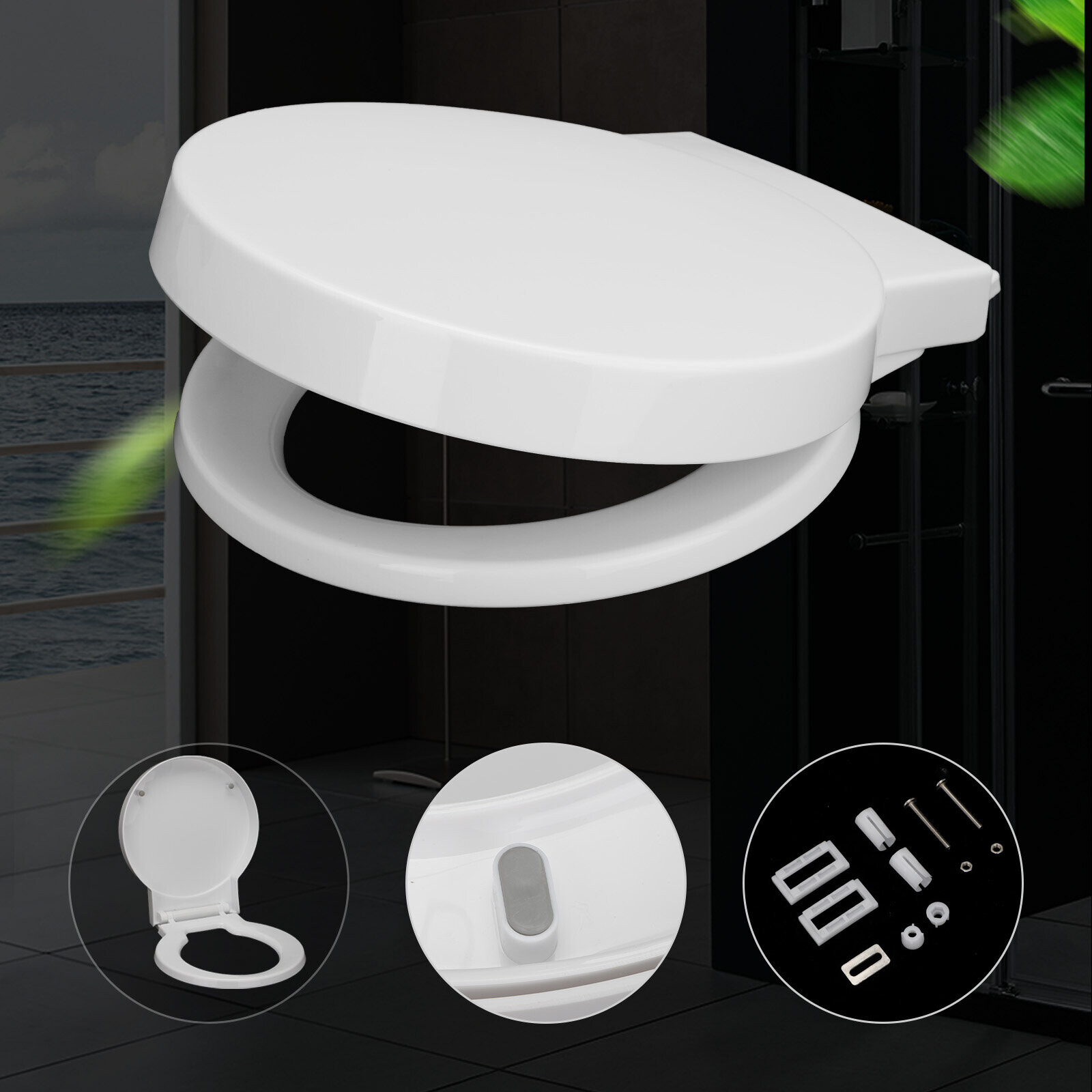 Ideal Standard Space Alternative Round Replacement Soft Toilet Seat on