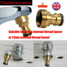 23mm Water Tap Connector Mixer Garden Hose Adaptor Pipe Joiner Fitting