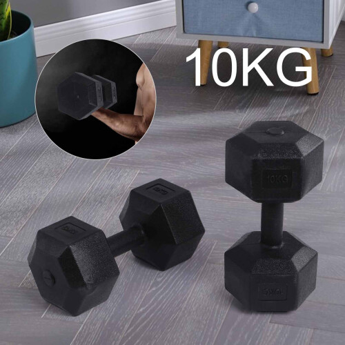 (10kg) 2pc Hexagonal Dumbbells Set 1