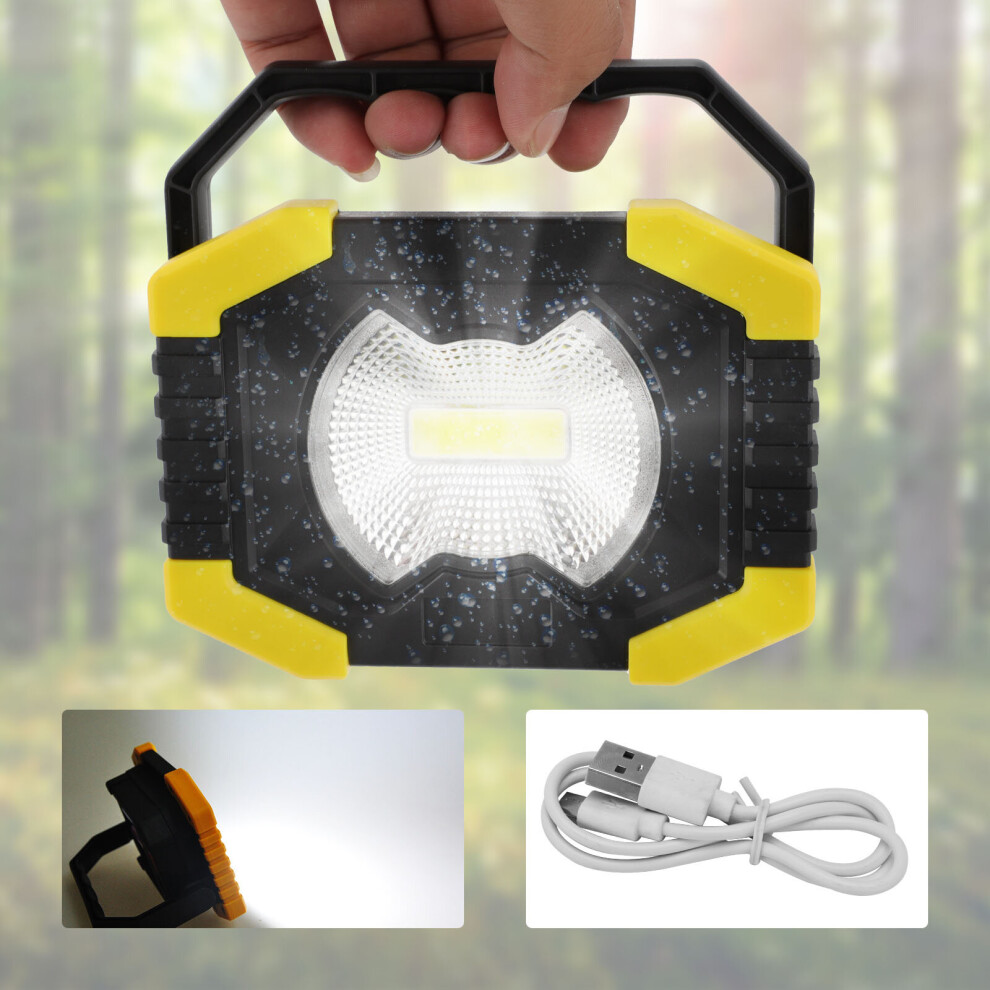 100W Solar LED Light Flashlamp USB Rechargeable Outdoor Camping Torch