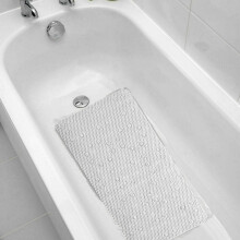 Extra Long Cushioned Bathmat Relaxing Anti Slip Shower Mat With Suction Cups
