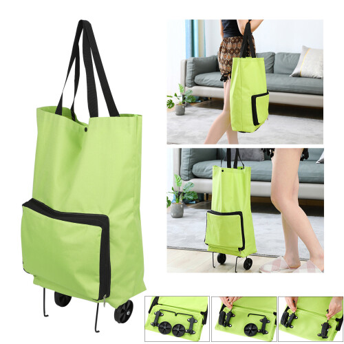 Lightweight Foldable Shopping Trolley Wheels Folding Bag Trav Luggage