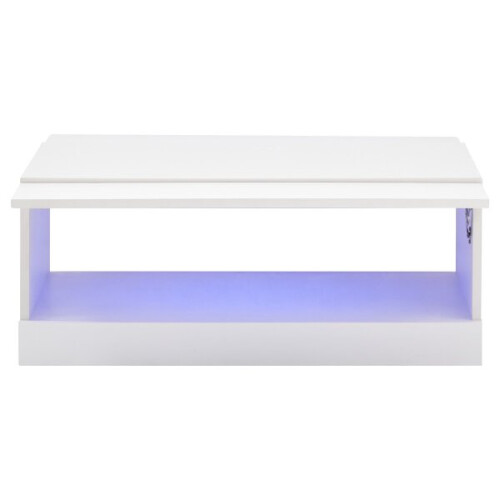 (White) Galicia LED Lift Up High Gloss Front Coffee Tables 2