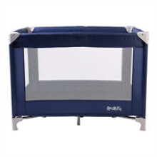 Red Kite Sleeptight Travel Cot Blueberry STBLUE - Suitable from Birth, Padded Mattress & Top Rails, Easy Assembly, Includes Carry Bag