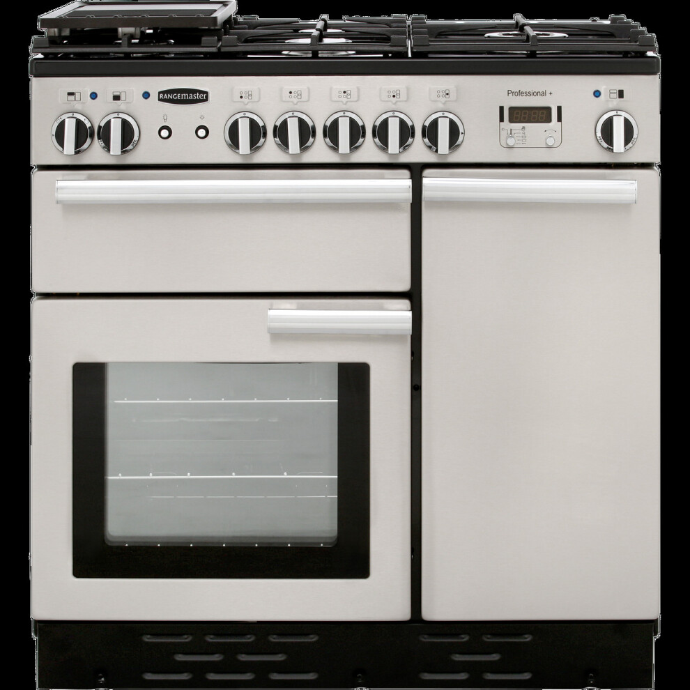 Rangemaster Professional Plus PROP90DFFSS/C 90cm Dual Fuel Range Cooker - Stainless Steel