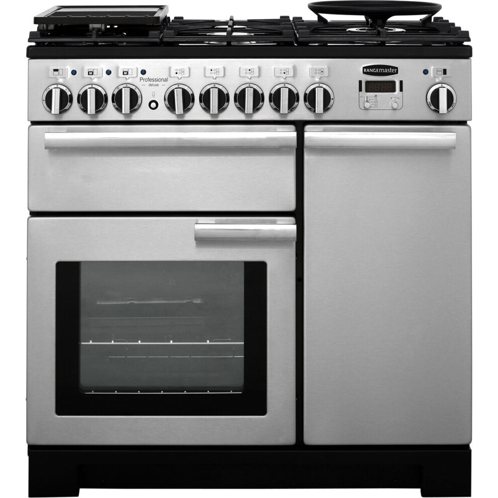 Rangemaster PDL90DFFSS/C Professional Deluxe 90cm 5 Burners  Dual Fuel Range