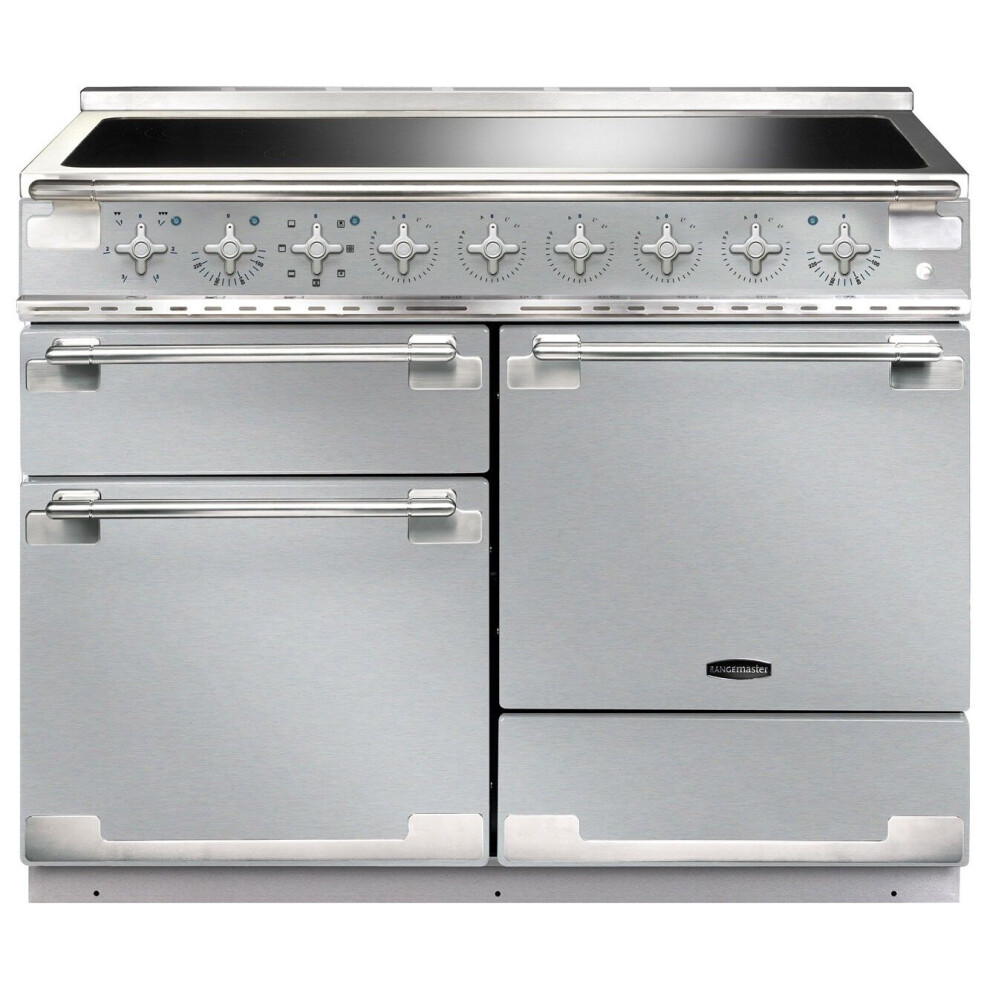 Rangemaster Elise Els110eiss 110Cm Electric Range Cooker With Induction Hob - Stainless Steel Black