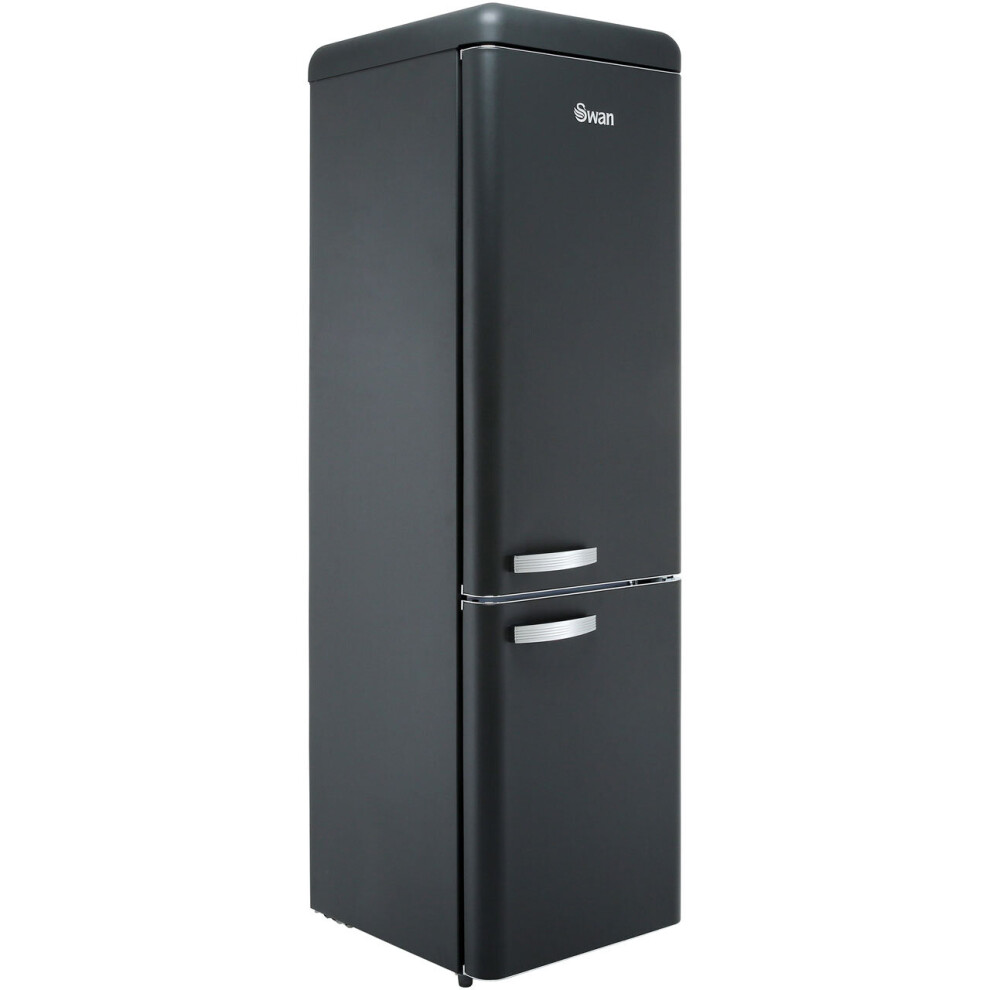 Swan Retro Slimline SR11025BN 70/30 Fridge Freezer - Black