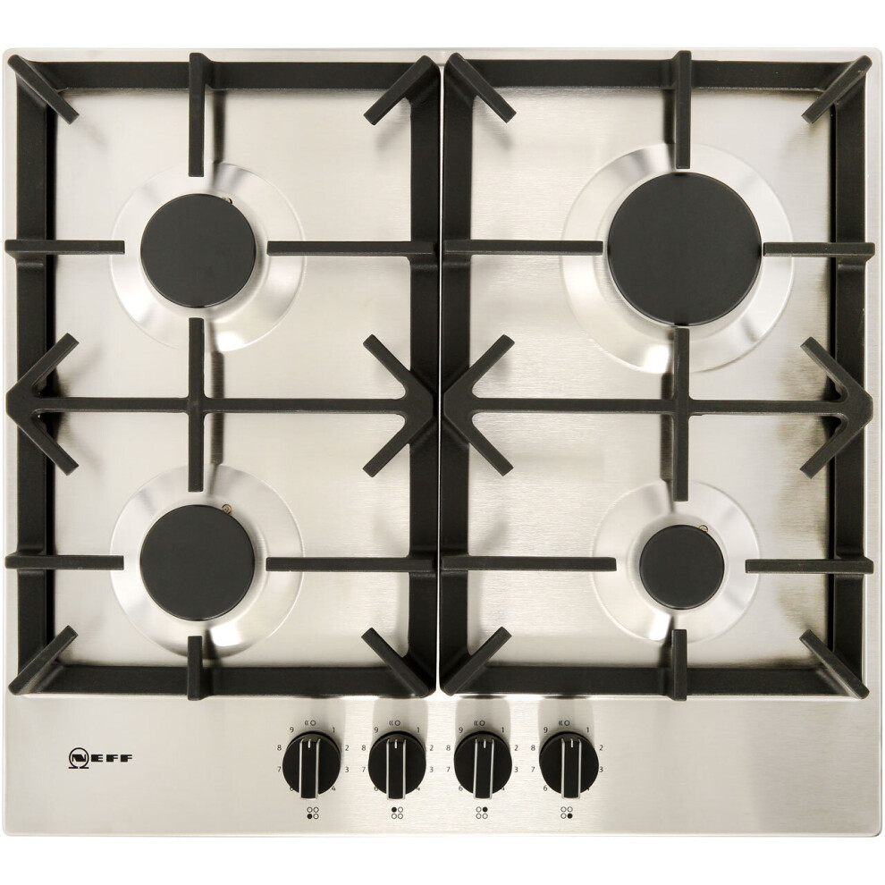 NEFF N70 T26DS49N0 58cm Gas Hob - Stainless Steel
