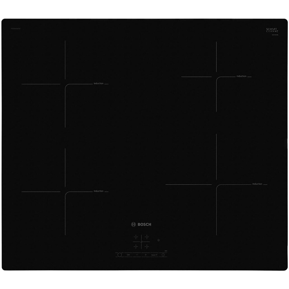 Bosch PUE611BF1B Serie 4 59cm 4 Burners Induction Hob Touch Control Black