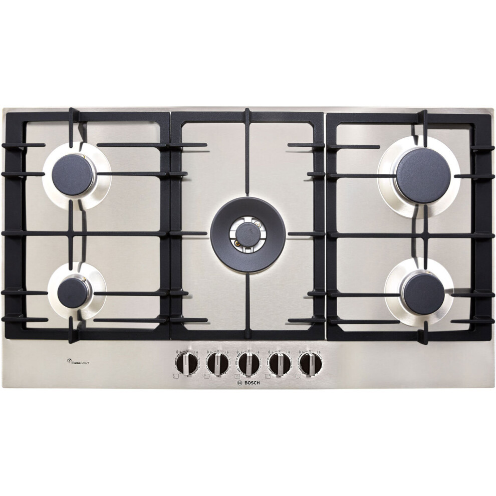 Bosch PCR9A5B90 90cm 5 Burner Gas Hob - Stainless steel - Image 2