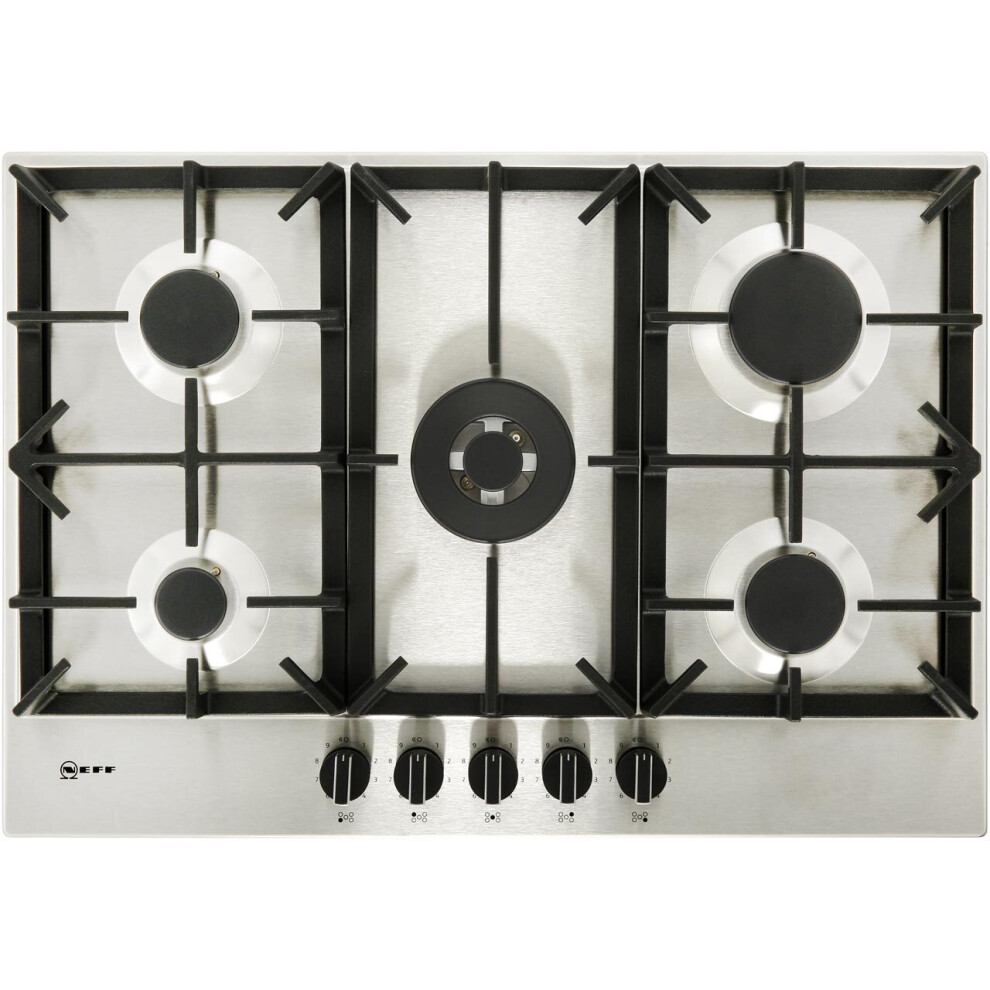 NEFF N70 T27DS59N0 75cm Gas Hob - Stainless Steel